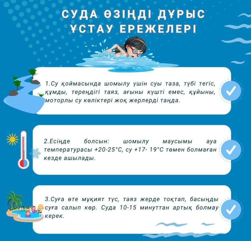 Жазғы демалыс кезінде балалардың қауіпсіздік шараларын сақтауы