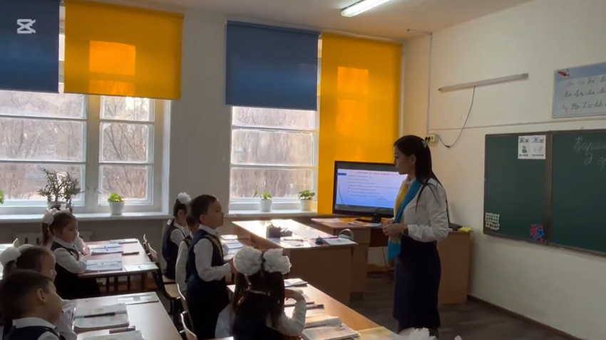 1"В" сыныбында әліппе пәнінен мазмұнды ашық сабақ ұйымдастырылды.