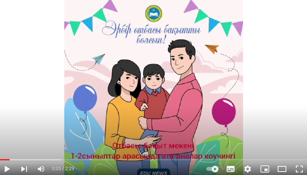 Ата-аналарымен интерактивті сабақ өтті.